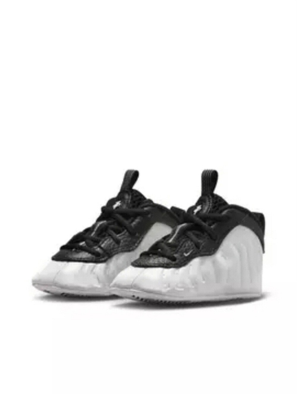 NIKE Penny Lil' Posite One Crib White/Metallic Silver/Black Baby Bootie Shoes